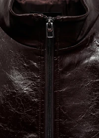 Perkins collar texture jacket