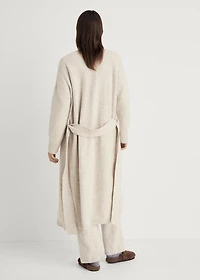Long knitted cardigan