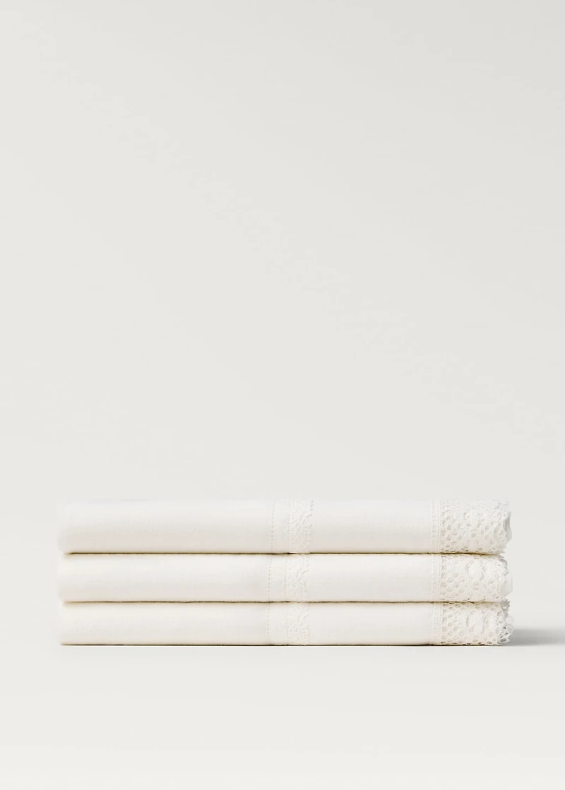 100% linen lace tablecloth for 6 to 8 diners