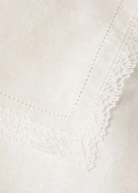 100% linen lace tablecloth for 6 to 8 diners