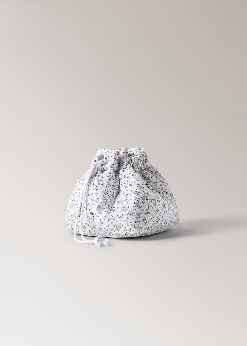 Organizer changing mat with mini-flower print