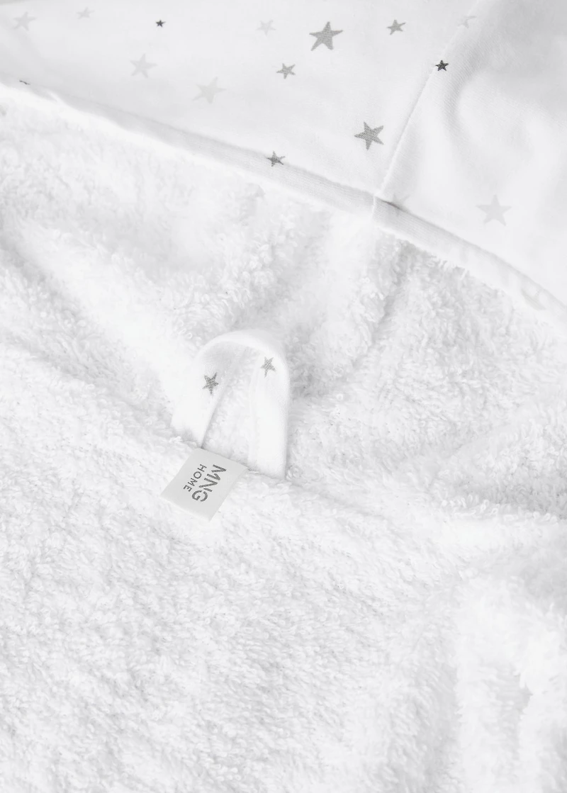 Children’s cotton bathrobe with star print