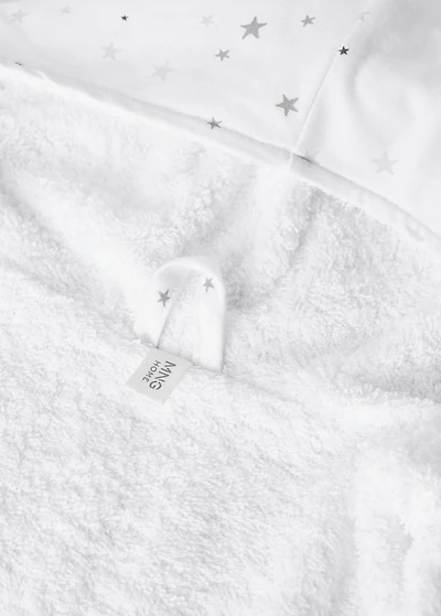 Children’s cotton bathrobe with star print