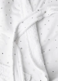 Children’s cotton bathrobe with star print