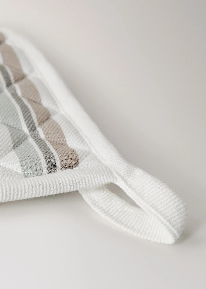 Cotton yarn-dyed striped grabber