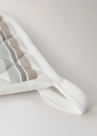 Cotton yarn-dyed striped grabber