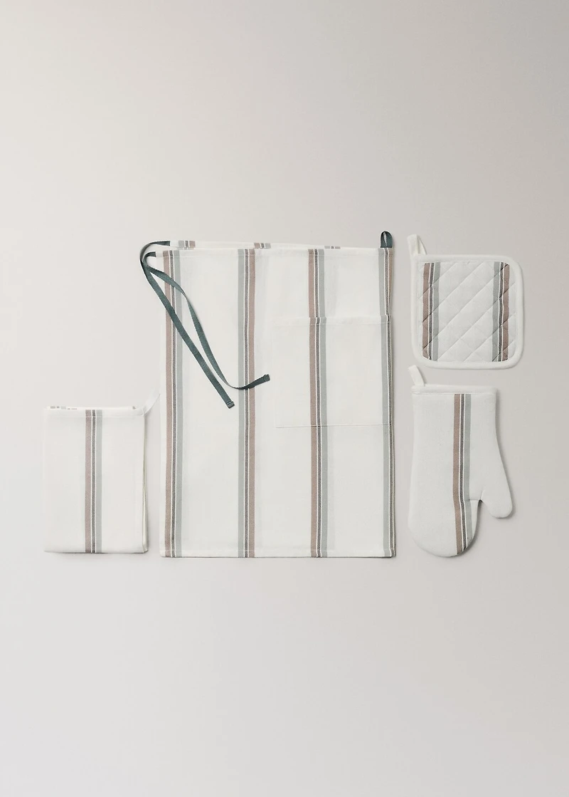 Cotton yarn-dyed striped grabber