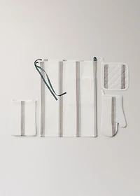 Cotton yarn-dyed striped grabber