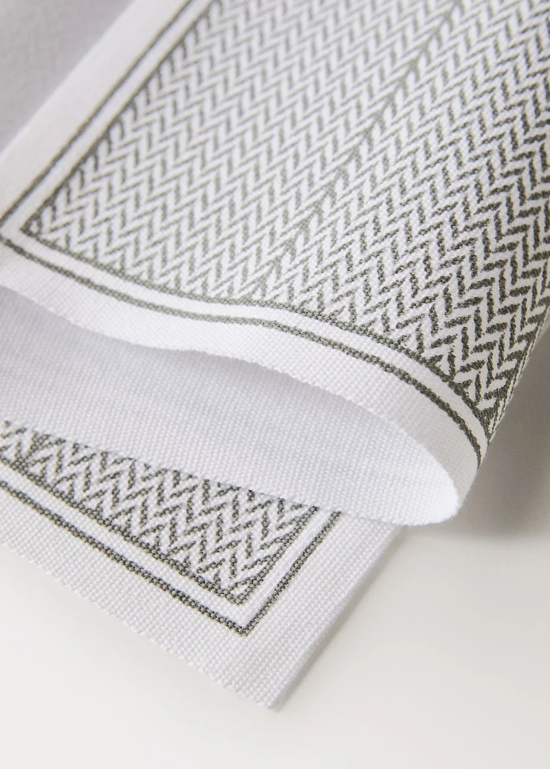 Geometric-print placemats