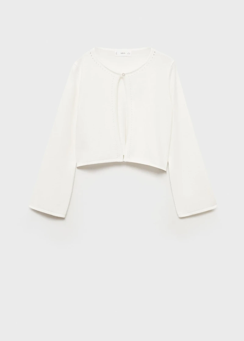 Fine-knit cotton cardigan