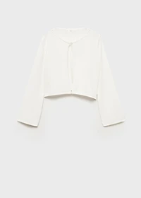 Fine-knit cotton cardigan