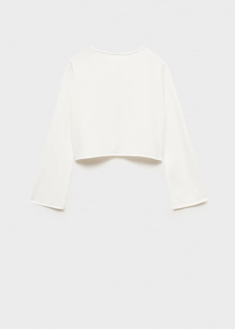 Fine-knit cotton cardigan