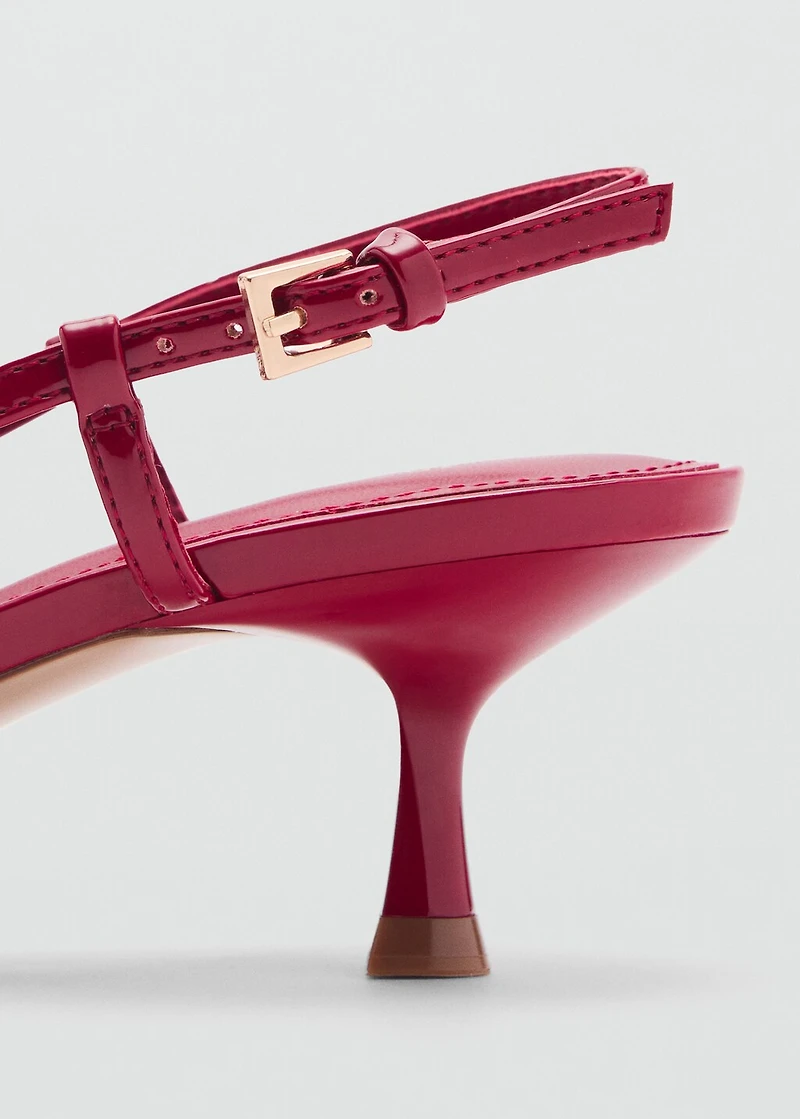 High-heeled shoes with metallic detail