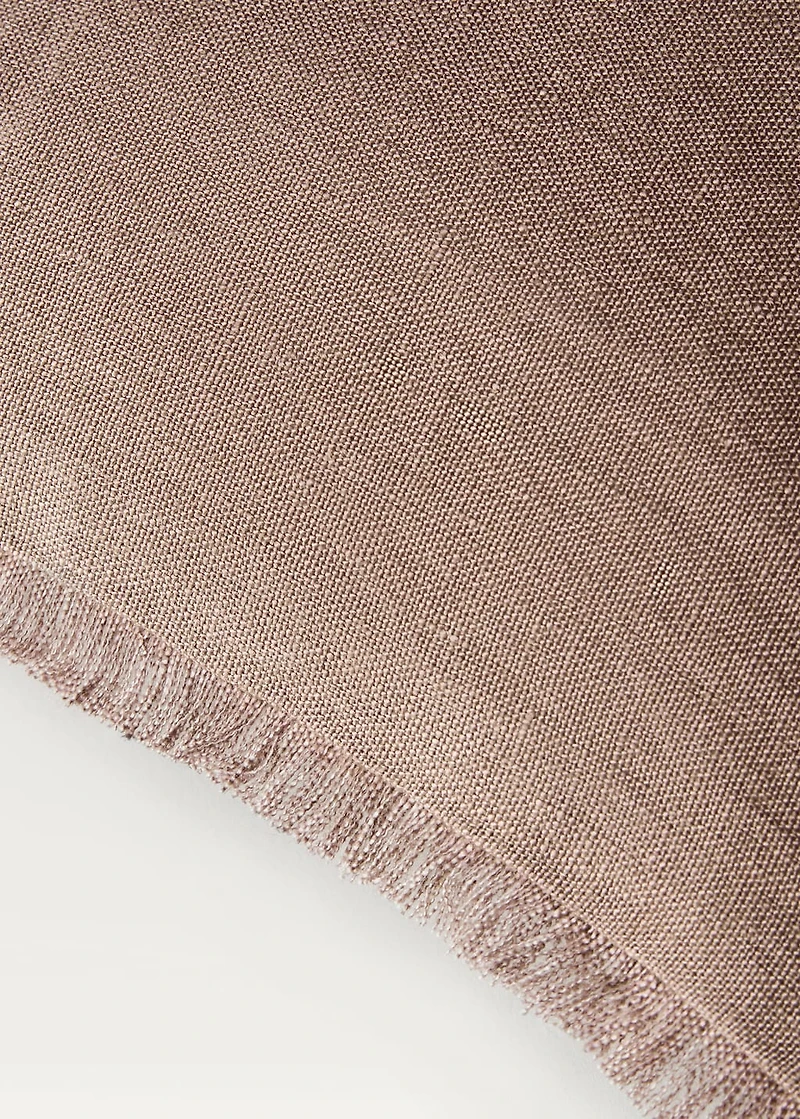Linen fringed cushion cover 30x50 cm
