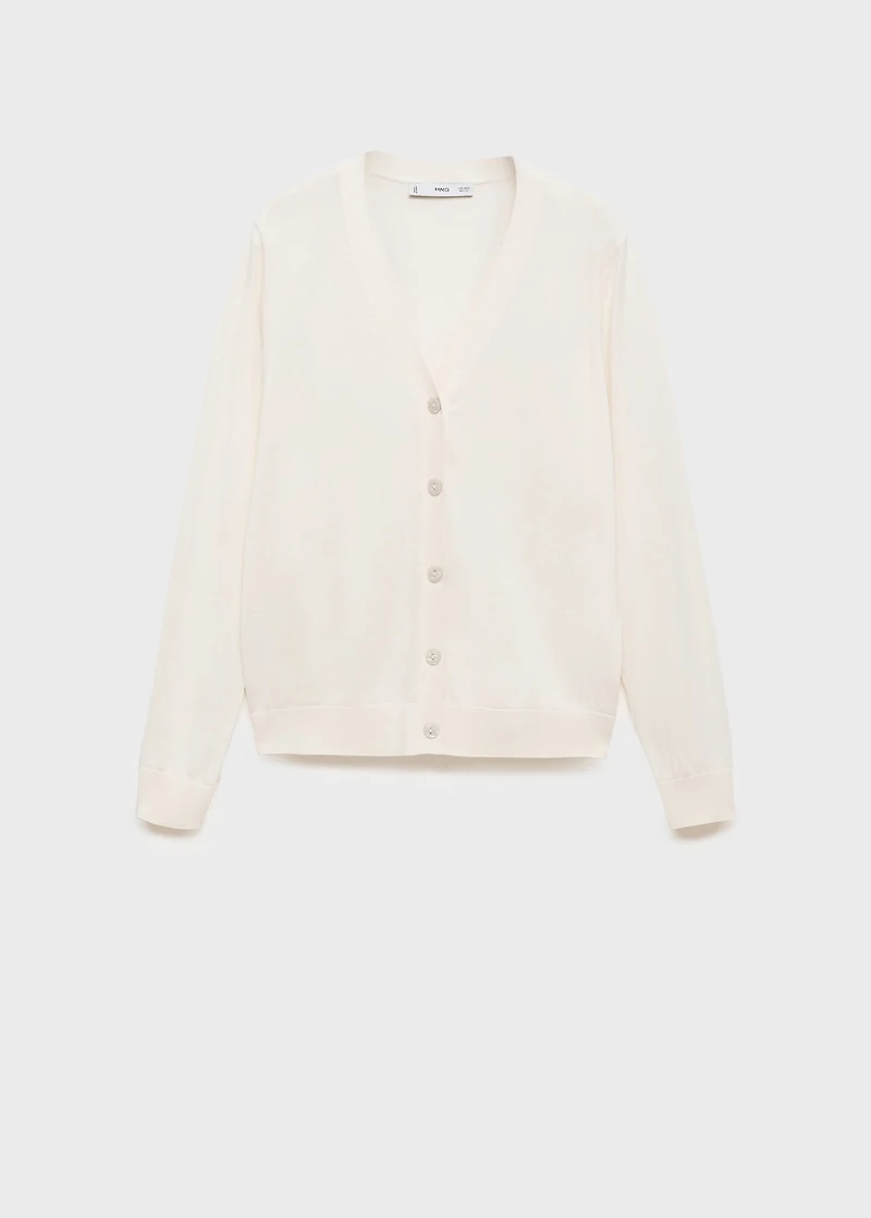 Mulberry silk-blend ribbed cardigan