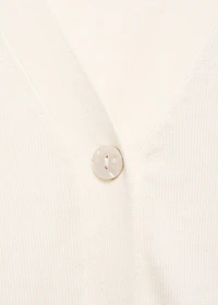 Mulberry silk-blend ribbed cardigan