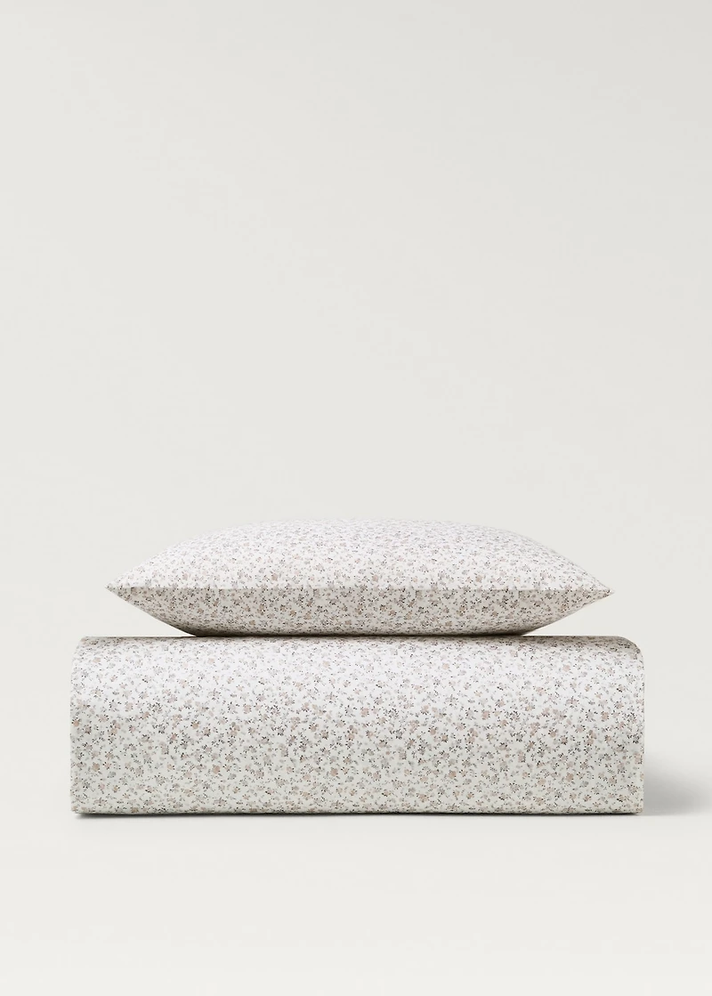 Cotton percale printed duvet cover for crib