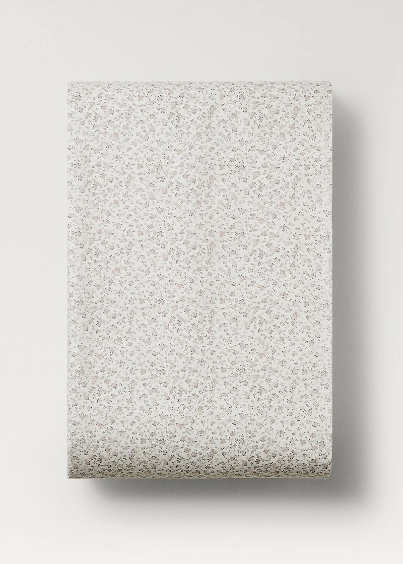 Cotton percale printed duvet cover for crib