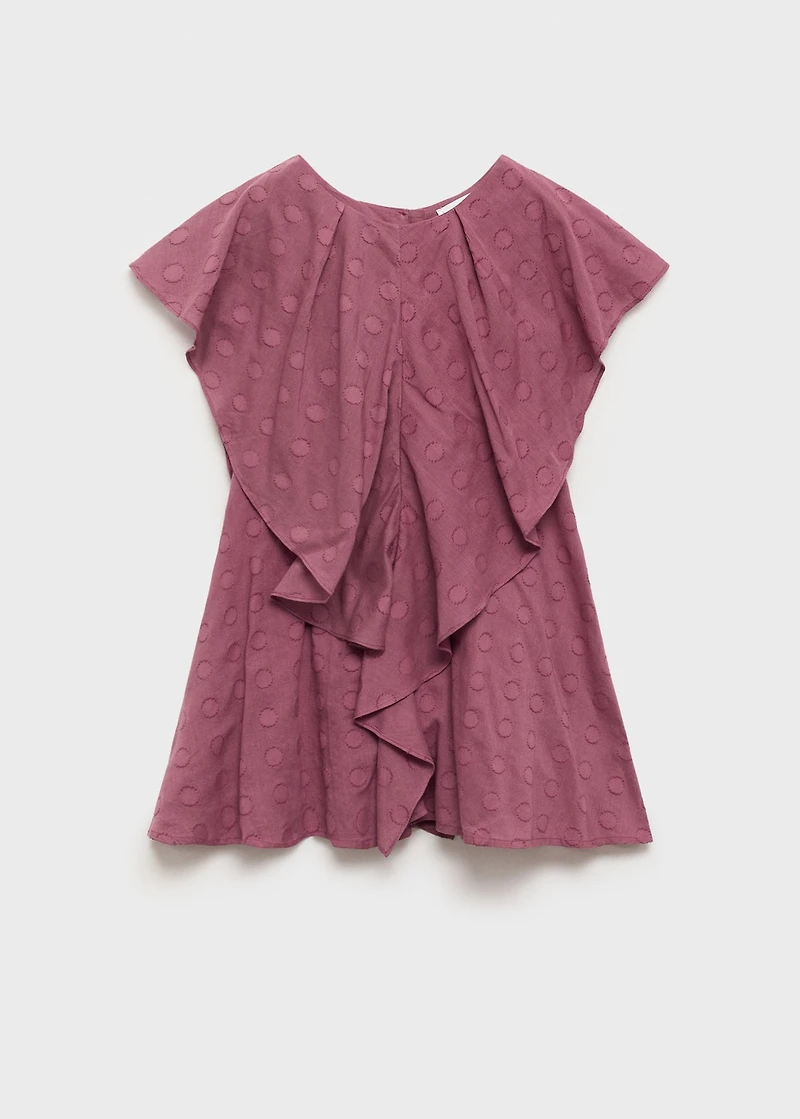 Polka-dot dress with ruffles