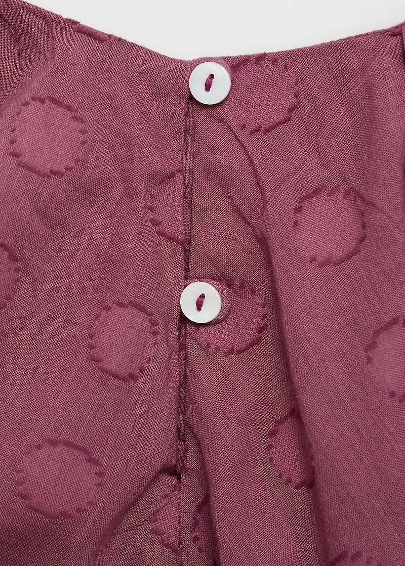 Polka-dot dress with ruffles