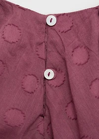 Polka-dot dress with ruffles