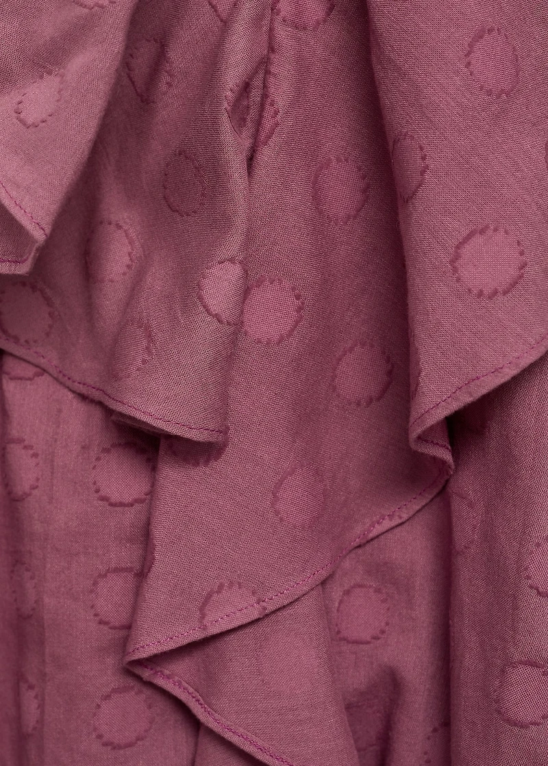 Polka-dot dress with ruffles