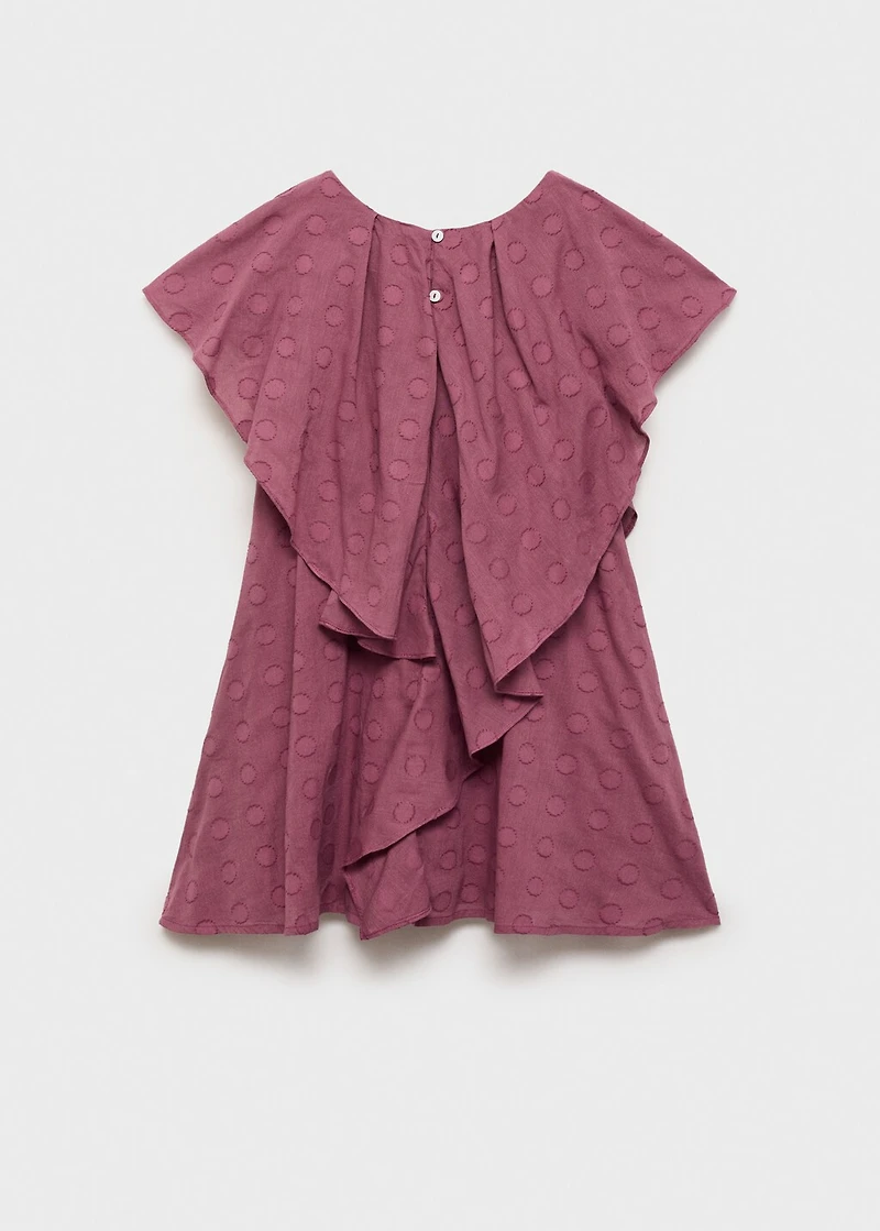 Polka-dot dress with ruffles