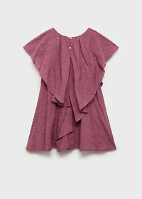 Polka-dot dress with ruffles