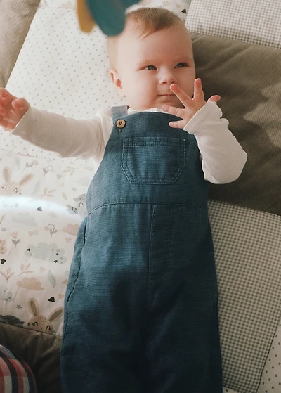 Long cotton dungarees