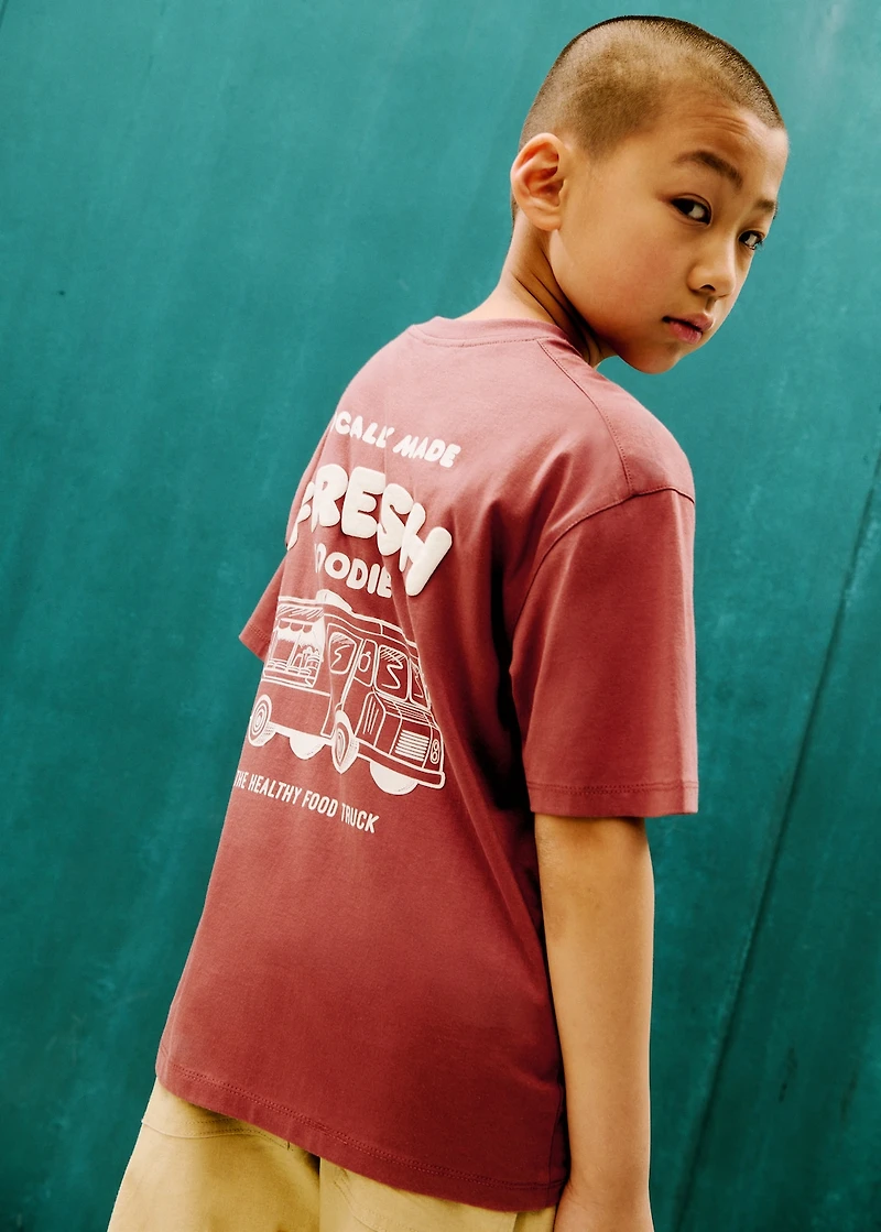 Embossed printed t-shirt