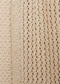 Long knitted cardigan with lace accents