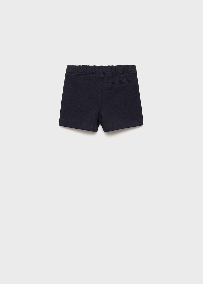 Cotton piqué Bermuda shorts