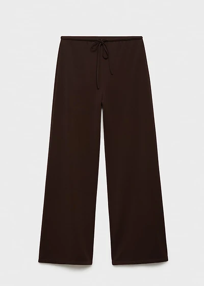 Wide leg pants with elastic waist