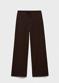 Wide leg pants with elastic waist