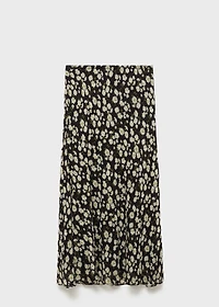 Long floral flared skirt