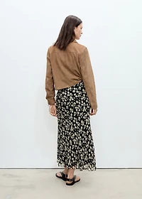 Long floral flared skirt