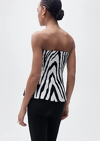 Strapless knitted top