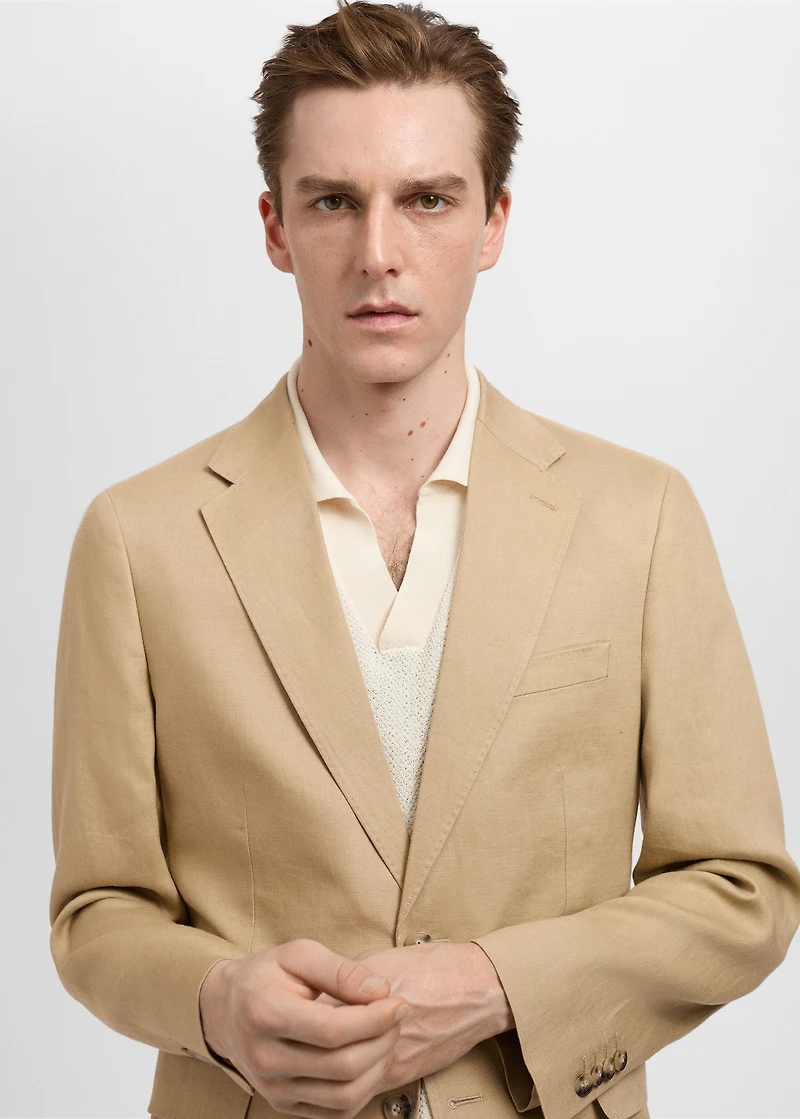 Amalfi 100% linen slim-fit suit blazer