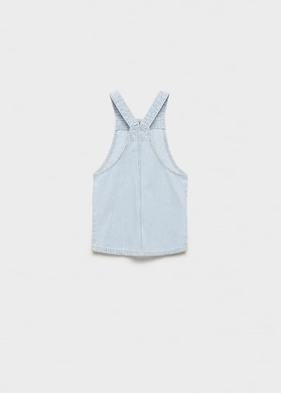 Striped denim pinafore