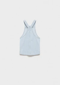 Striped denim pinafore