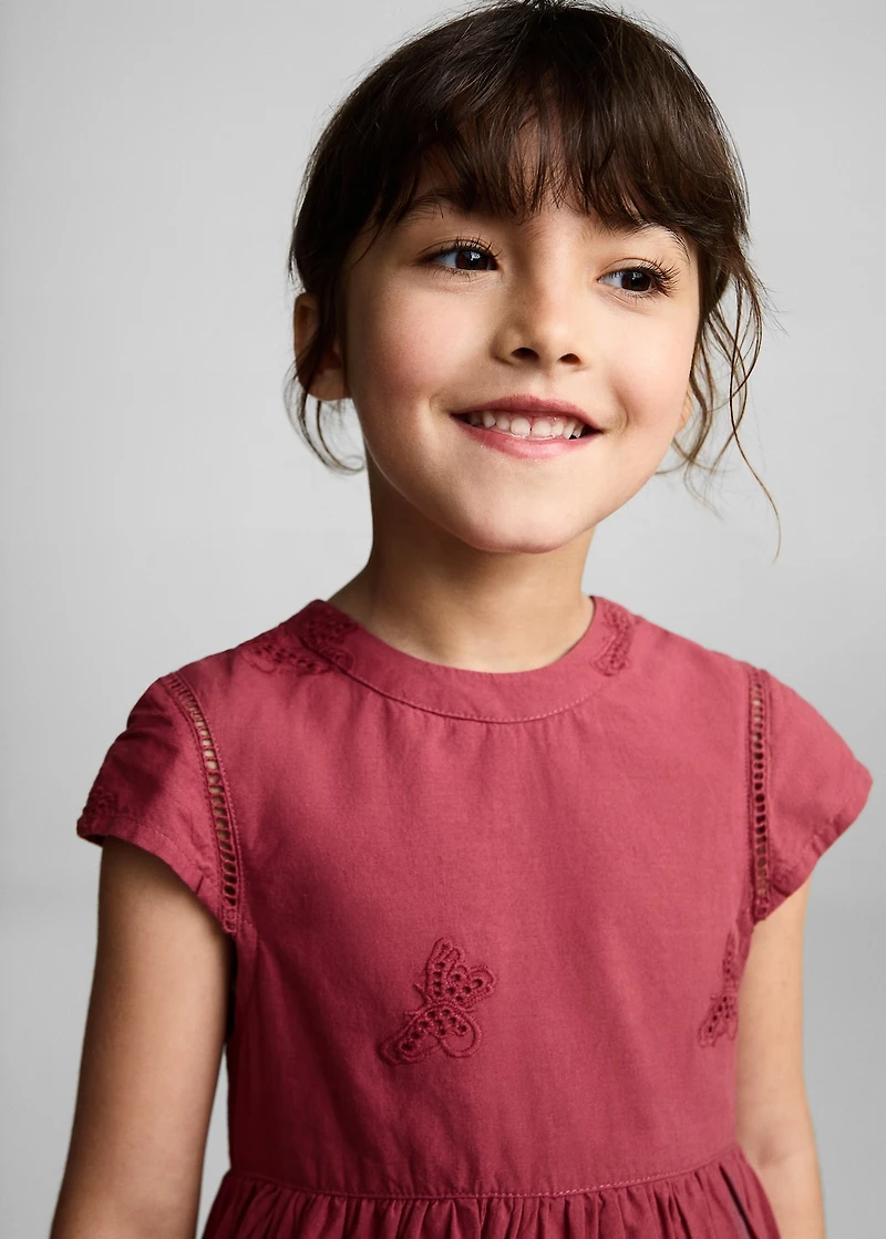 Embroidered detail dress