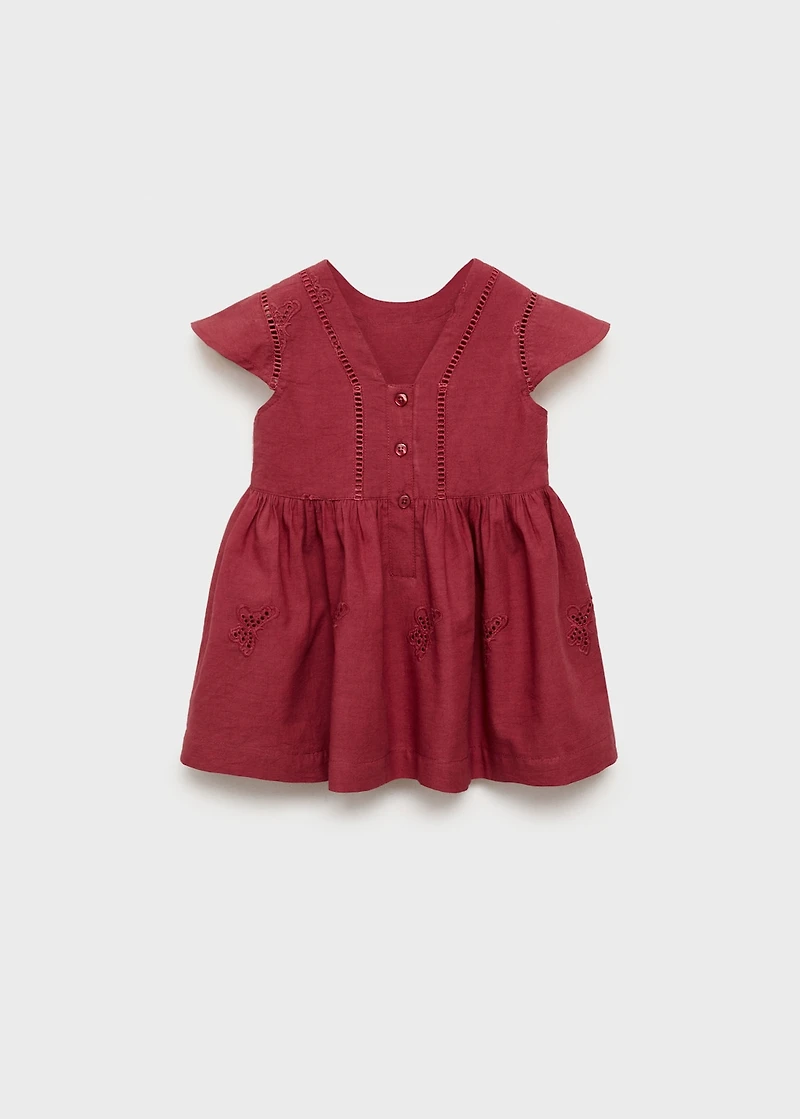 Embroidered detail dress