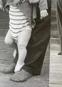 Striped knitted romper