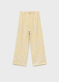 Striped textured trousers