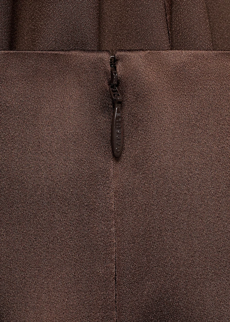 Satin dress with side slits