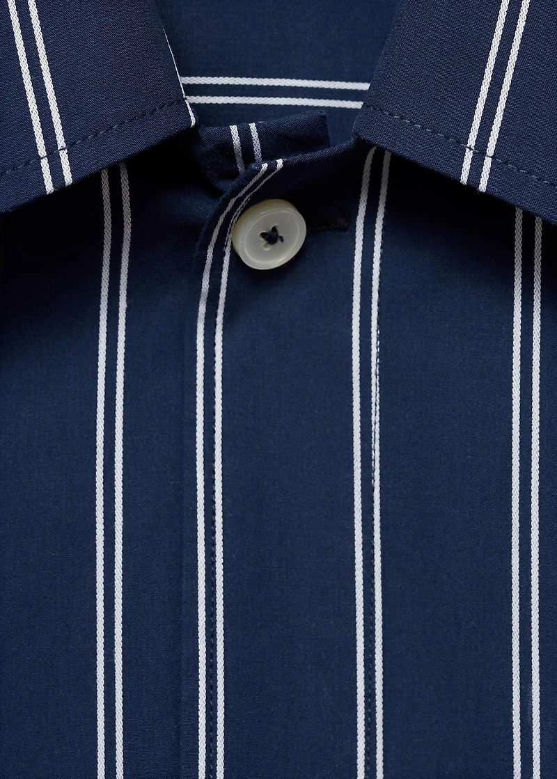 Regular-fit striped 100% cotton shirt