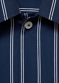Regular-fit striped 100% cotton shirt