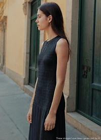 Long dress with ruffled detail