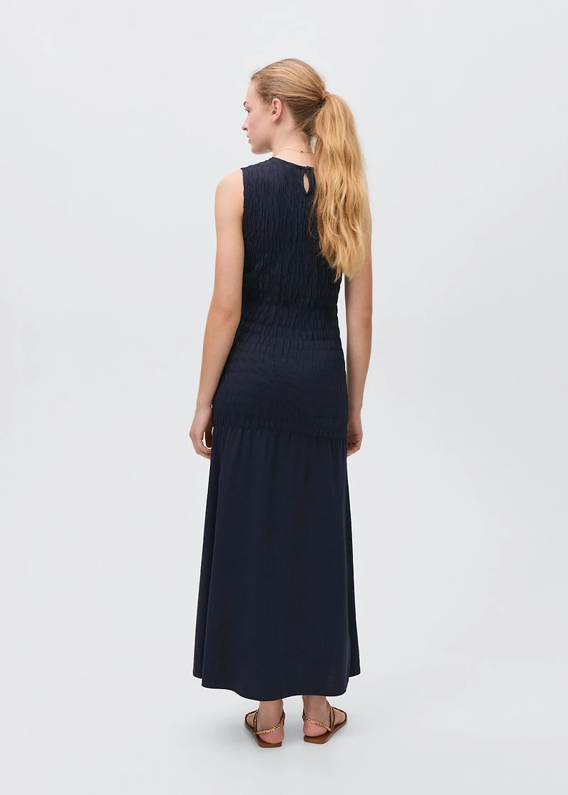 Long dress with ruffled detail