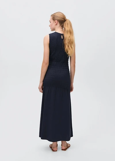 Long dress with ruffled detail